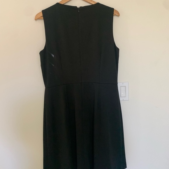 Calvin Klein faux leather midline sleeveless dress - Picture 3 of 5